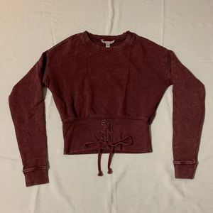 American Eagle long-sleeved cropped sweater